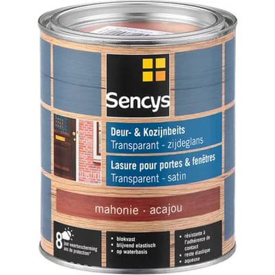 Sencys Beits Ramen En Deuren Semi-transparant Zijdeglans Mahonie 0,75l