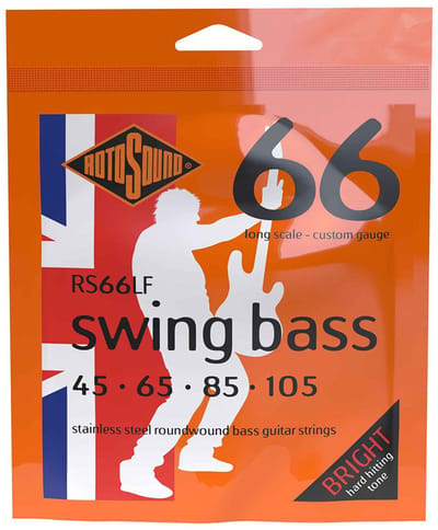 Snarenset basgitaar - Rotosound RS66LF - Swing Bass 66 - Stainless steel - 45-105 - Custom gauge