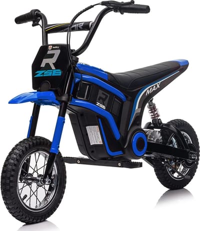Elektrische kindermotor Dirtbike Hurricane 24V 350W Blauw