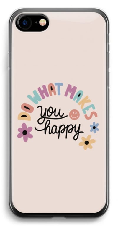 Case Company® - Hoesje geschikt voor iPhone SE 2020 hoesje - Happy days - Soft Cover Telefoonhoesje - Bescherming aan alle Kanten en Schermrand