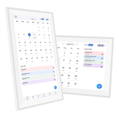 Dailygoods- Digitale Agenda 15,6 Inch - Elektronische Kalenderwand - Slimme Familieplanner - Interactief Touchscreen - HD Weergave - EU Plug 100-240V