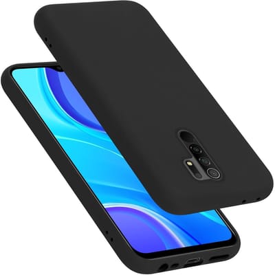 Cadorabo Hoesje geschikt voor Xiaomi RedMi 9 in LIQUID ZWART - Beschermhoes gemaakt van flexibel TPU silicone Case Cover