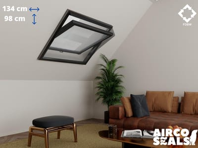 Insecten Hor Dakraam – 134 x 98 cm – Hor Geschikt voor Velux UK04 | Fakro/Optilight 12 | Roto 13/9 - Insect Raamhor - Vliegenhor – Velux Tuimelvenster Oplossing