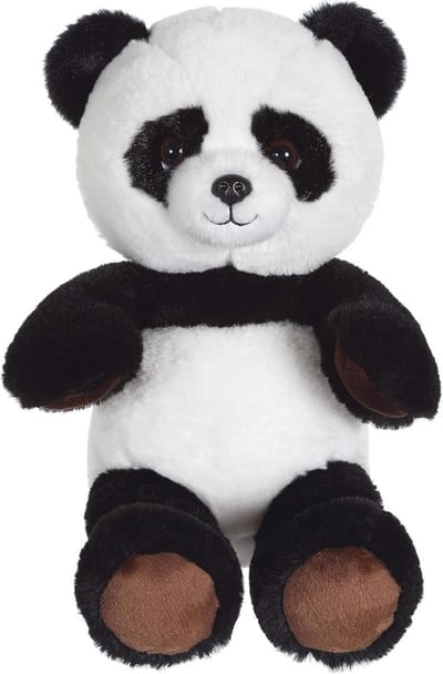 Pluche dier - Knuffel Panda - Knuffelen en spelen - Zeer zacht materiaal - 20 cm - Zwart Wit