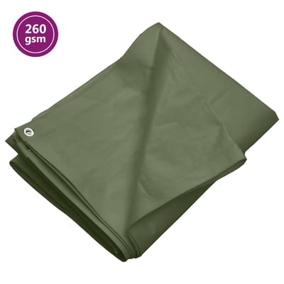 vidaXL - Dekzeil - 260 - g/m² - 8x12 - m - HDPE - groen