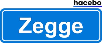 Hacebo - Plaatsnaam Sticker - 29x10 CM - Zegge sticker - Verkeersborden sticker - grappige cadeaus - Zegge