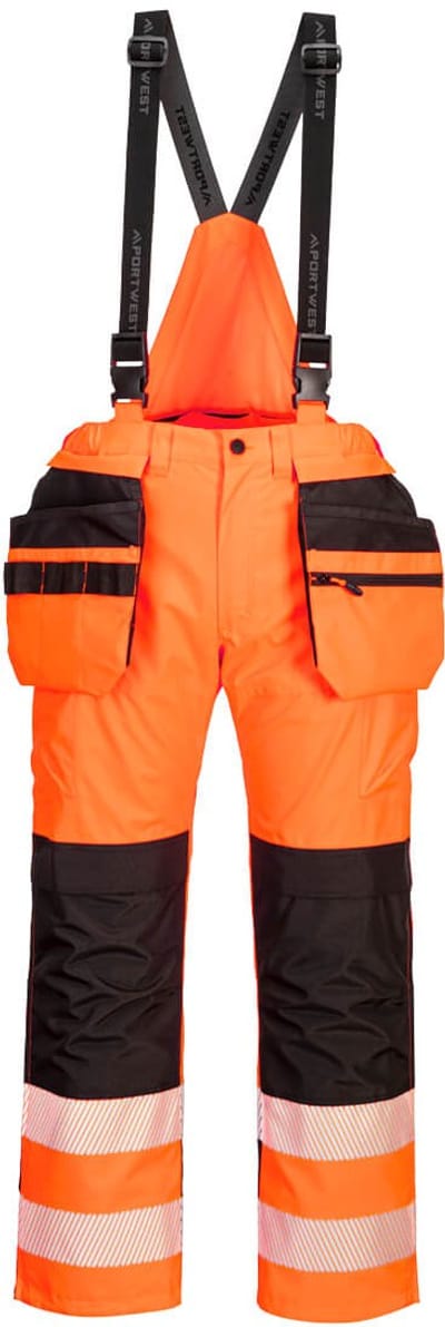 Portwest PW3 Hi-Vis Regen Amerikaanse Overall PW356 - Oranje/Zwart - L
