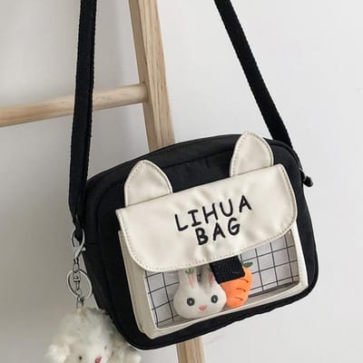 Kleuterklas Colorblocking Kleine Tas Mini Schoudertas Meisje Meisje Basisschoolleerling Eén Schouder Crossbody Tas Zomer black