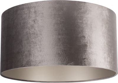 Uniqq Lampenkap velours zilver Ø 50 cm - 25 cm hoog