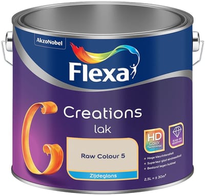 Flexa - Creations Lak Zijdeglans - Raw Colour 5 - Mengverf - 2,5 L