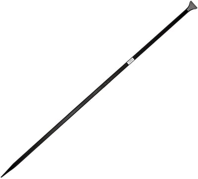 Smeedijzeren stang - Graafstok Hefboom - Gaten Boren - Eendelige Constructie - 1750 mm - Zwart
