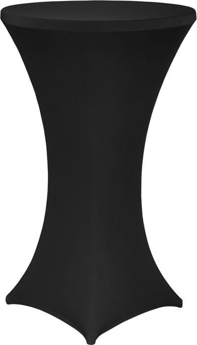 NYVI Sta-tafelhoes NYVIGala Zwart Ø 60-65 cm - Elastische premium stretchhoezen voor standaard bistro- & statafels - Rekbare tafelbekleding