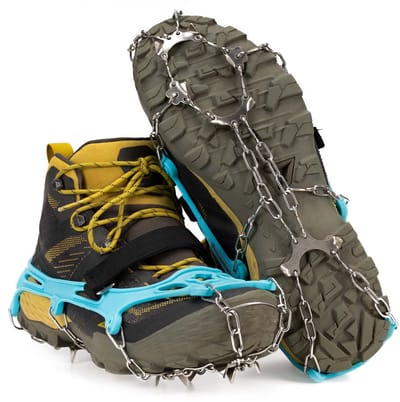 Springos Sneeuwgripzolen - Sneeuwijzers - Spikes voor Schoenen - Anti Slip - Zilver - Zwart - 36 - 40
