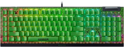Razer BlackWidow V4 X - Green Mechanical (Clicky) - Minecraft Edition - Gaming toetsenbord - Engels (US international) - Groen