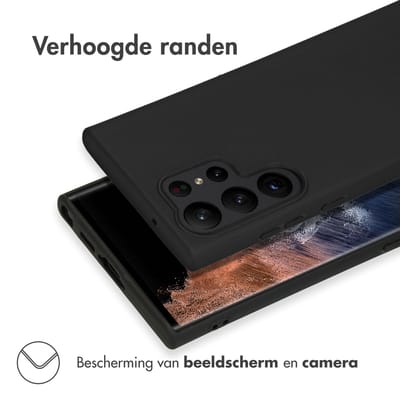 imoshion Hoesje - Geschikt voor Samsung Galaxy S23 Ultra - Color Backcover - Zwart