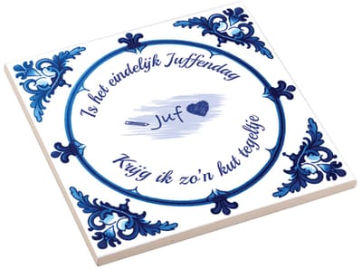 Spreuktegel Juffendag - Geslaagd - Spreuktegel - Kut Tegeltje - Cadeau Juf