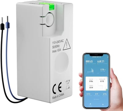 Slimme WLAN Stroommeter met Verbruiksmeting - Energiemeter voor Zonnepanelen & Tuya/Smart Life