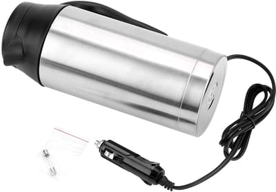 Dailygoods- Boiler 24V Draagbaar - Roestvrij Staal - Snel Verwarmend - Automatisch Afgesneden - Comfortabele Handgreep - Veilig en Waterdicht - Waterkoker