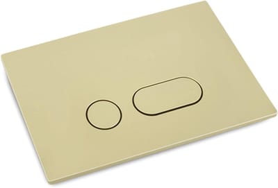 WC Drukplaat - Dubbele Spoeling - Badkamer Renovatie - Hoge Compatibiliteit - 20 x 20 cm - Goud