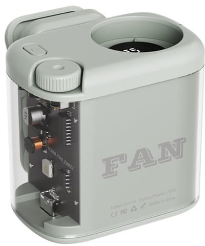 Tailleventilator - Draagbare Ventilator - 100 Snelheden - Digitaal Display - 1800 mAh - Bladloos - Met Transparante Clip - 6-8 Uur - Lichtgroen