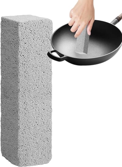 Pumice Stone - Schuursteen Reiniger - Zwembad Schoonmaken - Veelzijdig Huishoudelijk Gebruik - 10.2 x 7.3 cm - Grijs