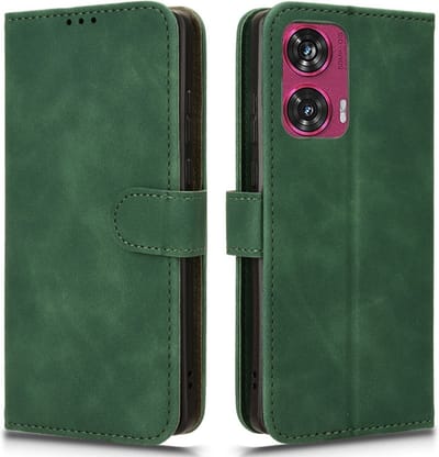 Coverup Hoesje - Geschikt voor Motorola Edge 50 Fusion Hoesje - Coverup Book Case - Groen