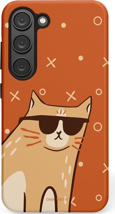 Casetastic Hoesje Geschikt voor Samsung S23 - Stijlvolle Beschermende Duo-layer Case - CoolCat