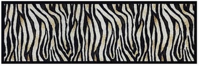 Deurmat Zebra antraciet/beige - 50x150 cm