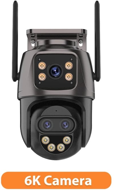 Liva Prime - 6K IP Camera - 9MP Resolutie - 360° Beweging - Kleurennachtzicht - Tweeweg Audio - IP66 Waterdicht - Bewegingsdetectie