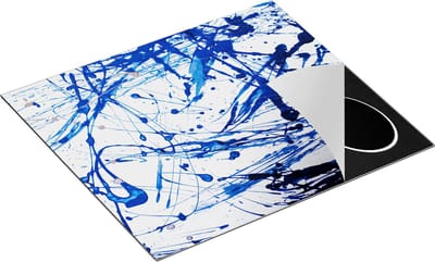 Chefcare Inductie Beschermer Abstracte Kunst Blauwe Verf - 60x50 cm - Afdekplaat Inductie - Kookplaat Beschermer - Inductie Mat