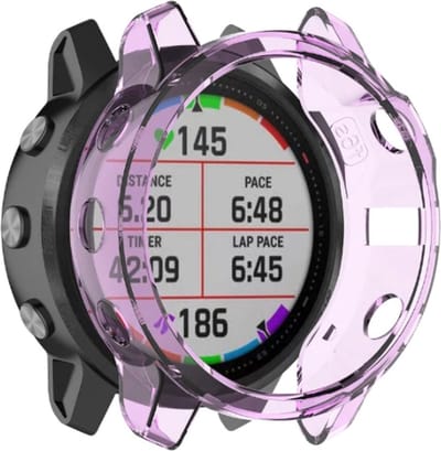 Strap-it TPU case protectie - paars bescherm hoesje geschikt voor Garmin Fenix 5s - paarse beschermhoes voor Garmin Fenix 5S