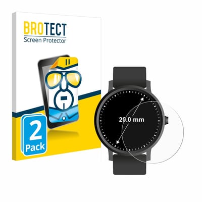 BROTECT - Screenprotector voor Ronde Displays (ø: 20 mm) - Folie Beschermfolie transparant 2 Stuks