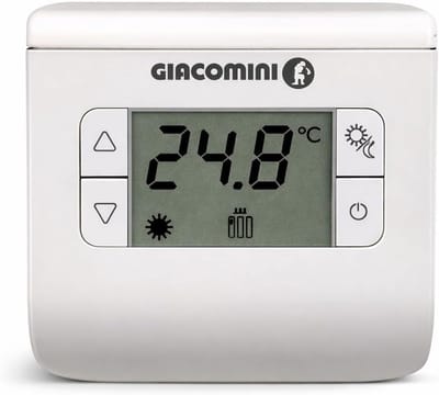 Thermostaat Buitenmuur - Regelaar Verwarming - Temperatuur Regelen - Batterij Gevoed - 2 tot 40 Graden - Wit