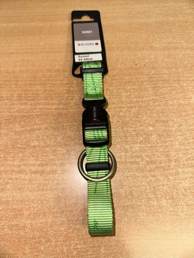 WOLTERS Cat & Dog Sunset Hondenhalsband / Halsband Maat L Nekomtrek: 32 - 50 cm Groen