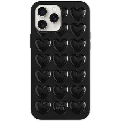 xoxo Wildhearts Heartbreaker Black telefoonhoesje - Geschikt voor iPhone 11 Pro - Heart case - Hoesje met hartjes patroon - Case met hart - verstevigde backcover - Zwart