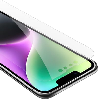 Cadorabo Screenprotector geschikt voor Apple iPhone 14 - Pantser film Beschermende film in KRISTALHELDER Geharde (Tempered) display beschermglas in 9H hardheid met 3D Touch