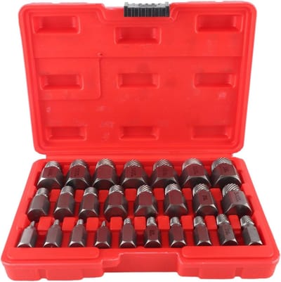 Complete Set van 25 Stuks voor het Verwijderen van Beschadigde Schroeven en Bouten, Inclusief Eenvoudige Extractor voor Stripped Schroeven en Breken van Studs