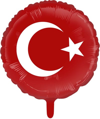Folieballon Turkije 18" 45cm - Feest Feestje Landen Helium Folie Ballon