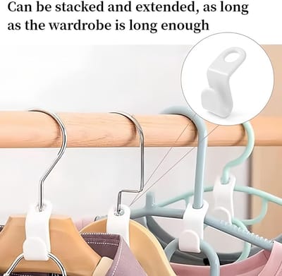 Famanu – Ruimtebesparende stapelbare kleerhangers, set van 40 in 4 kleuren voor garderobe en accessoires
