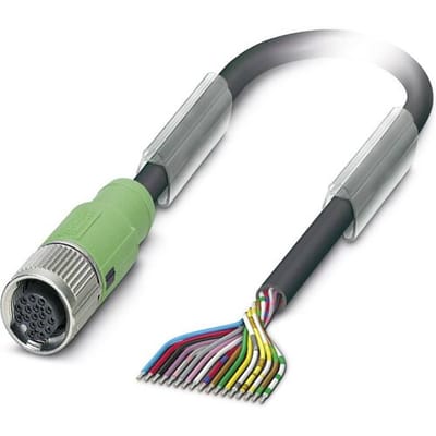 Phoenix Contact 1555350 Sensor/actuator connector, geassembleerd M12 Aantal polen (sensoren): 17 Bus, recht 3.00 m 1 stuk(s)