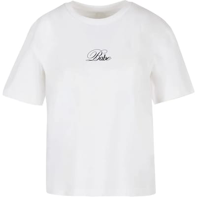 Dames-T-shirt Miss Tee Babe Wording