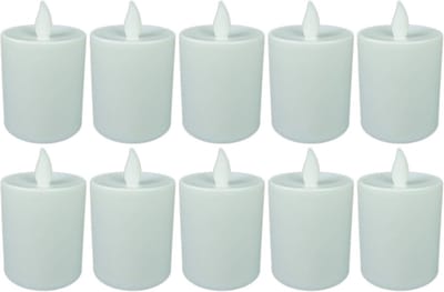 LED graflicht wit 10 stuks langdurige LED kaarsen met batterijen grafkaarsen begraafplaatskaarsen kaarsen flikkerende vlam gedenkkaars graflantaarn eeuwig licht rouwkaars