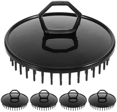 Dailygoods- Hoofdhuidmassageapparaat 5-delig - Peelingborstel - Antistatische Haarborstel - Kunststof - Ergonomisch - Zacht voor Hoofdhuid