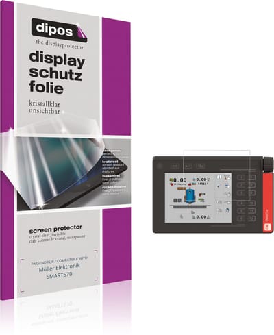 dipos – 2x Beschermfolie geschikt voor Müller Elektronik SMART570 | Krasbestendige & heldere Screenprotector Ultra-Thin