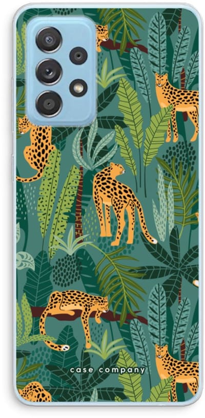 Case Company® - Hoesje geschikt voor Samsung Galaxy A73 hoesje - Luipaard 2 - Soft Cover Telefoonhoesje - Bescherming aan alle Kanten en Schermrand