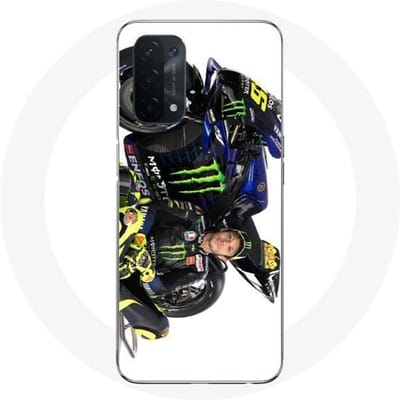 Coque - Valentino Rossi - Oppo A54 5G - Souple - Pilote de vitesse - Blanc blanc