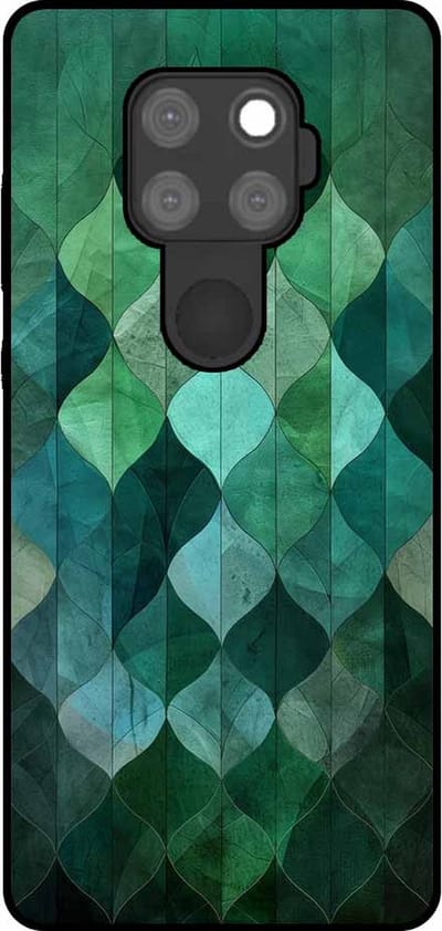 Smartphonica Telefoonhoesje Geschikt voor Huawei Mate 30 Lite met groene bladeren opdruk - TPU backcover case green leafs design geschikt voor Huawei Mate 30 Lite