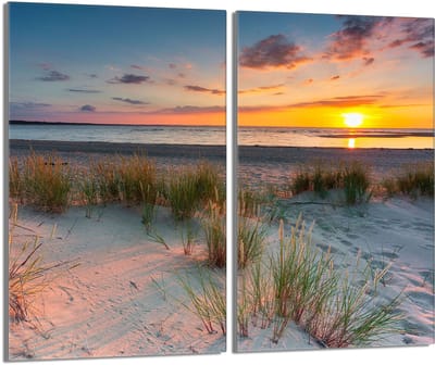 TMK ArtDeko Serie - Glazen Beschermplaat voor Fornuis - 30x52cm - Plaża Design