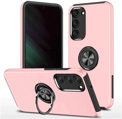 Telefoonhoesje Met Vingerring & Magneet voor Telefoohouders - Hoesje Geschikt voor: Samsung Galaxy A15 - Roze