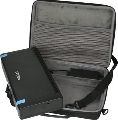 Harde tas/hoes geschikt voor Epson workforce WF-100 W - met schouderband